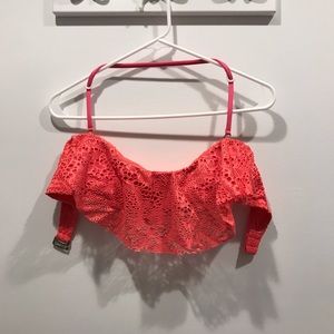 Mossimo coral bikini top with removable straps